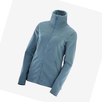 Salomon ESSENTIAL COSY FLEECE Kadın Kapüşonlu Sweatshirt Mavi | TR 2514HAP